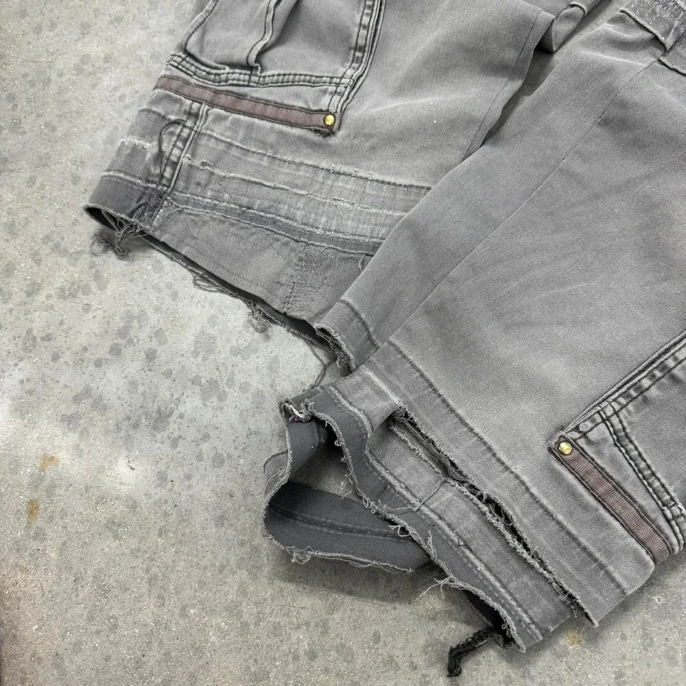 1 OF 1 Fedi Cartel 00s Y2K BAGGY Gray CARGO UTILITY PANT - 35/37